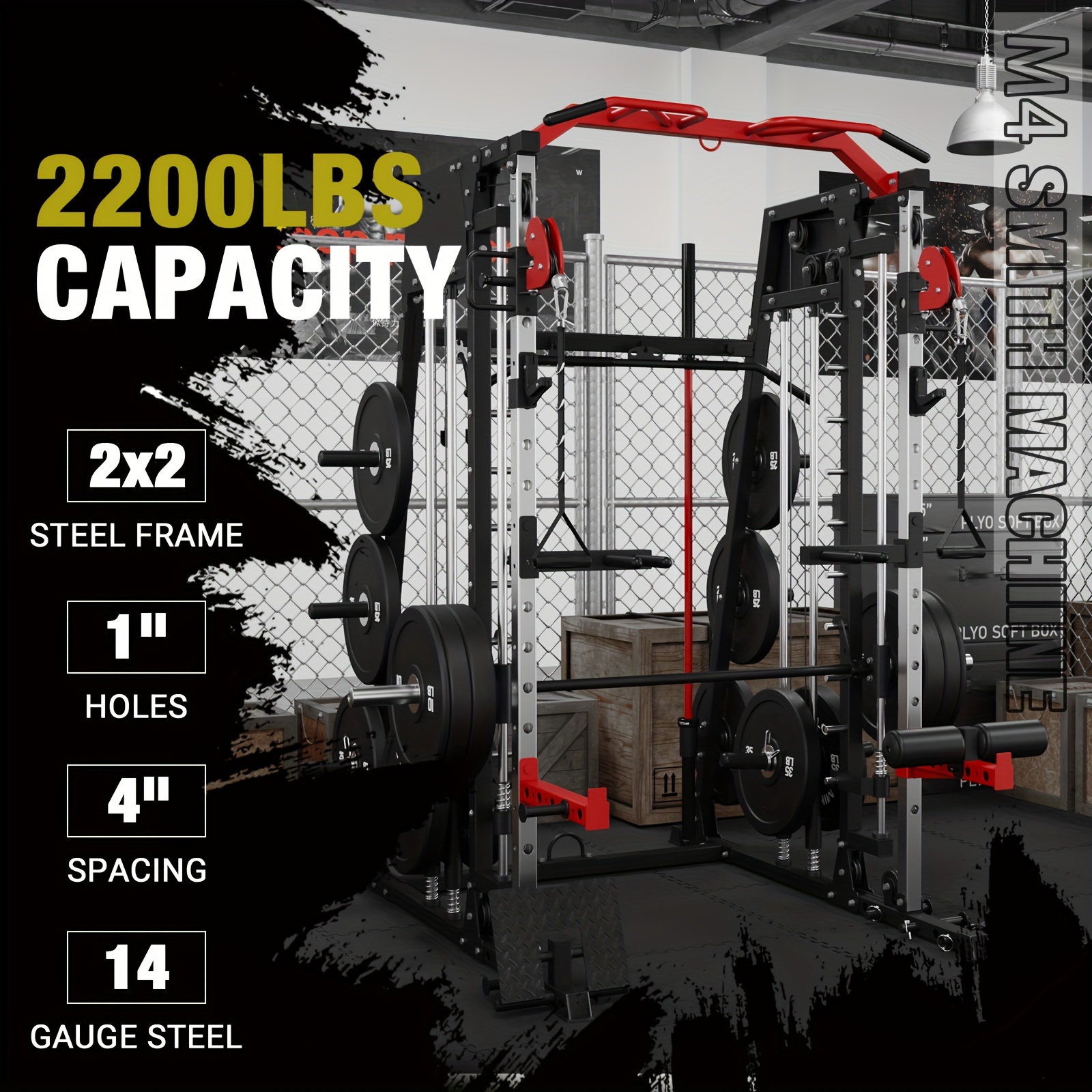 ALL-IN-ONE 2200lbs Smith Machi - đánh giá và giá Landmine Barbell Attachment